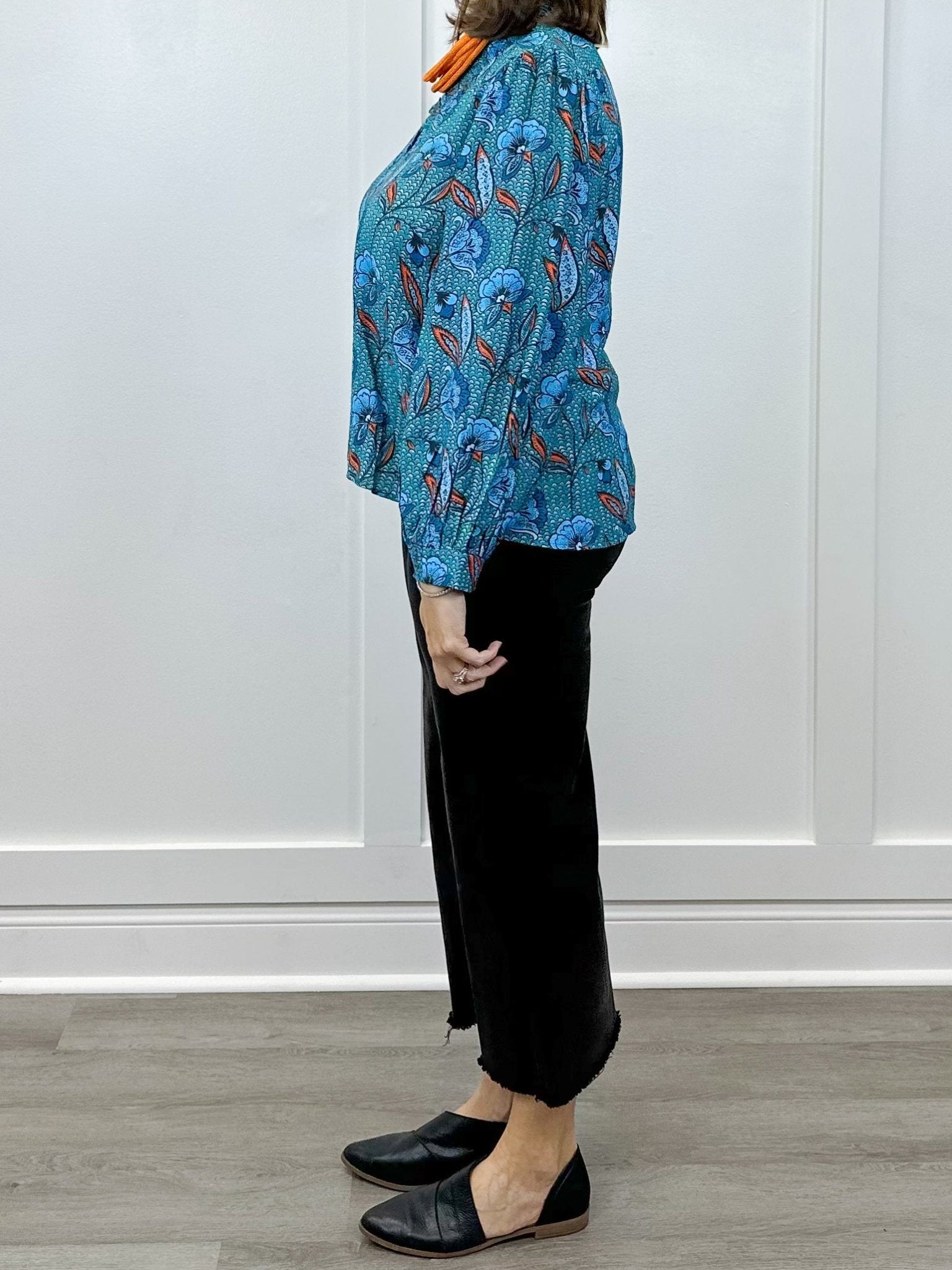 Wildflower Waves Top - Teal Tops Jodifl