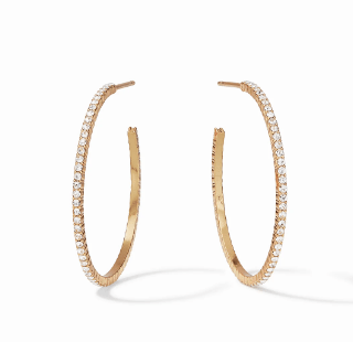 Windsor Hoop - Cubic Zirconia - Large Earrings Julie Vos