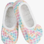 Women's Flat Ballet Snoozies - Gingham Lounge Snoozies