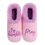 Women's Soft Plush Pairables - Be Humble & Pray Lounge Snoozies