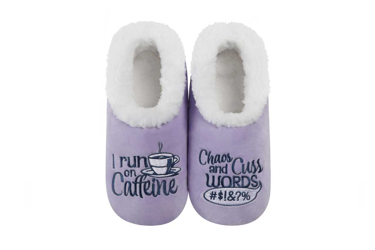 Women's Soft Plush Pairables - I Run On Caffeine Lounge Snoozies