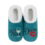 Women's Soft Plush Pairables - Wine Diva Lounge Snoozies