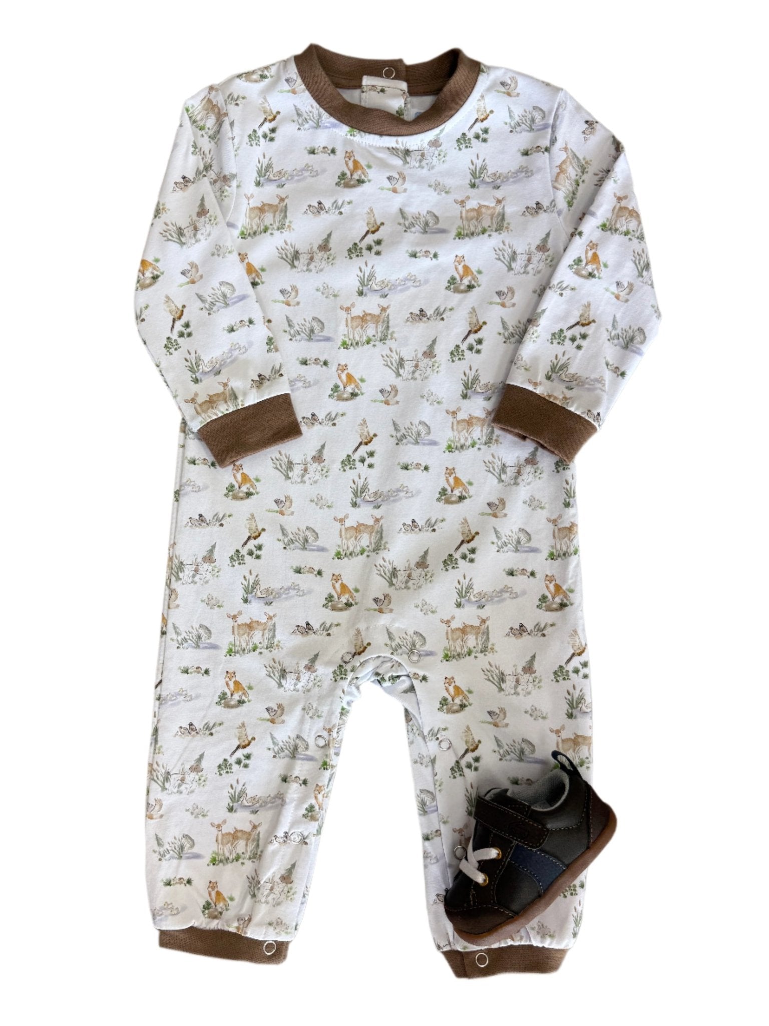 Woodland Friends Romper Boys Bubbles + Rompers Trotter Street Kids