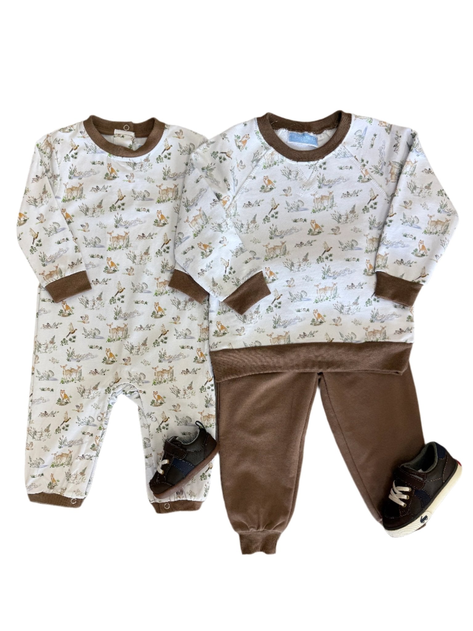 Woodland Friends Romper Boys Bubbles + Rompers Trotter Street Kids