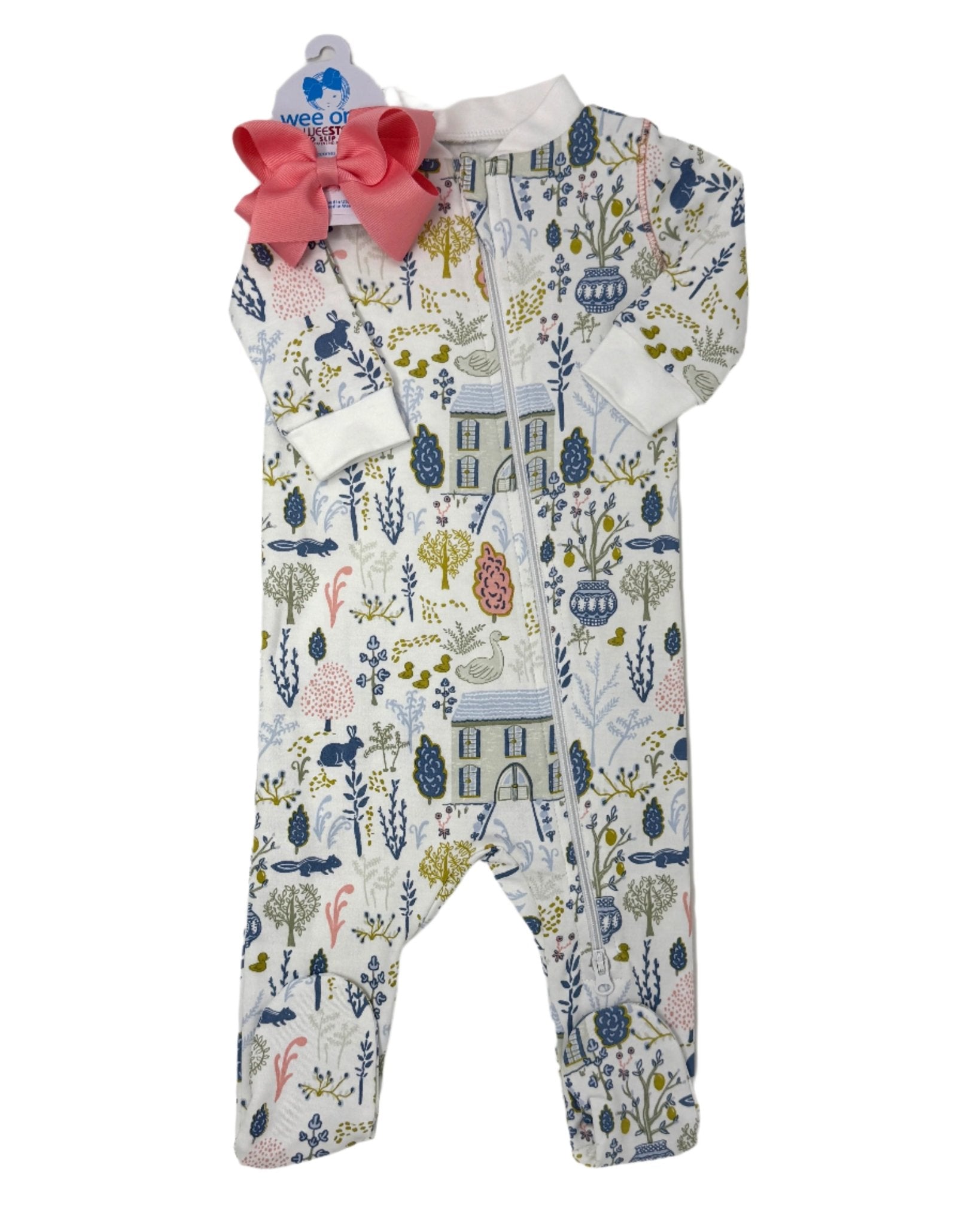 Zipper Footie - English Countryside Baby Sleepwear Heyward House