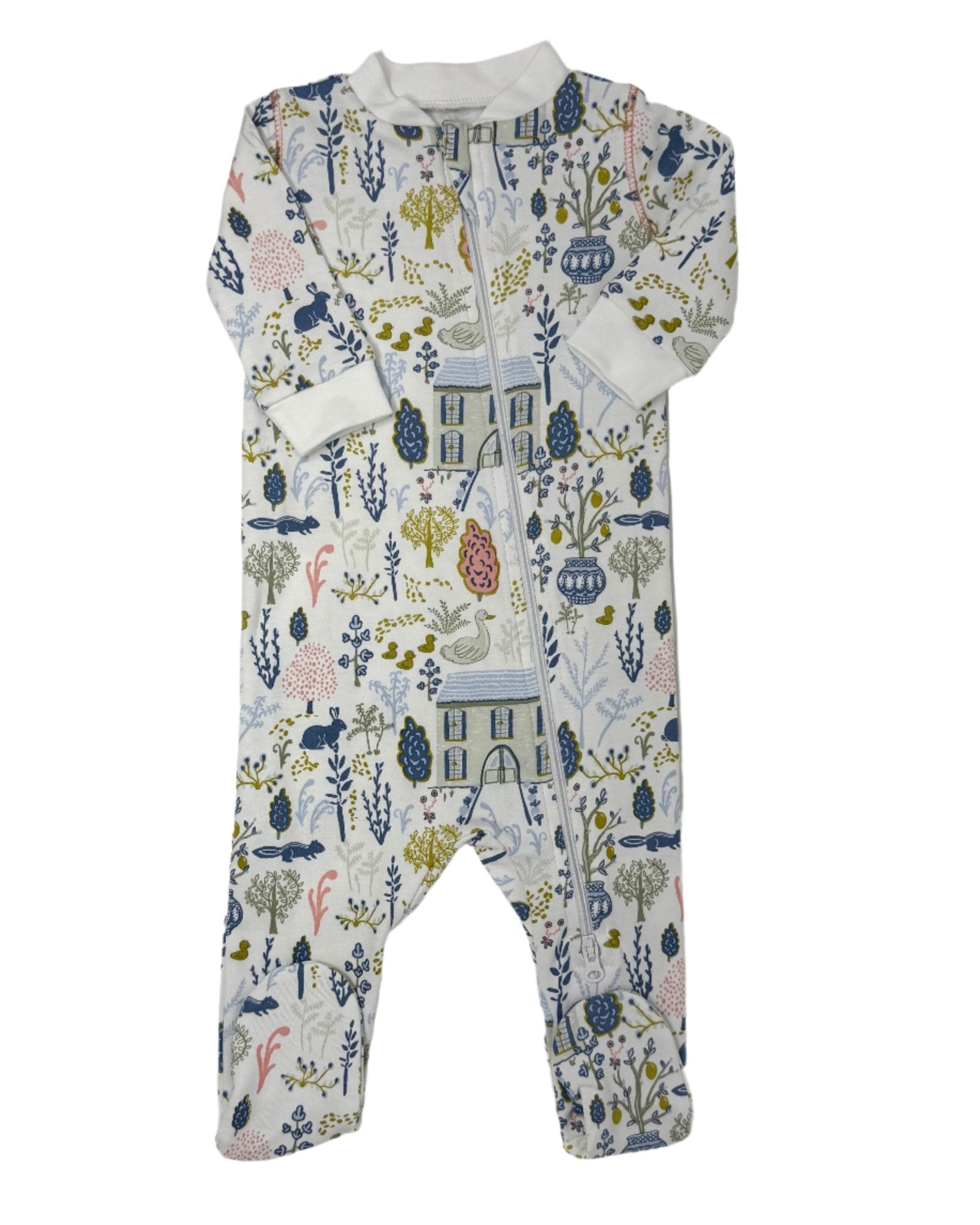 Zipper Footie - English Countryside Baby Sleepwear Heyward House