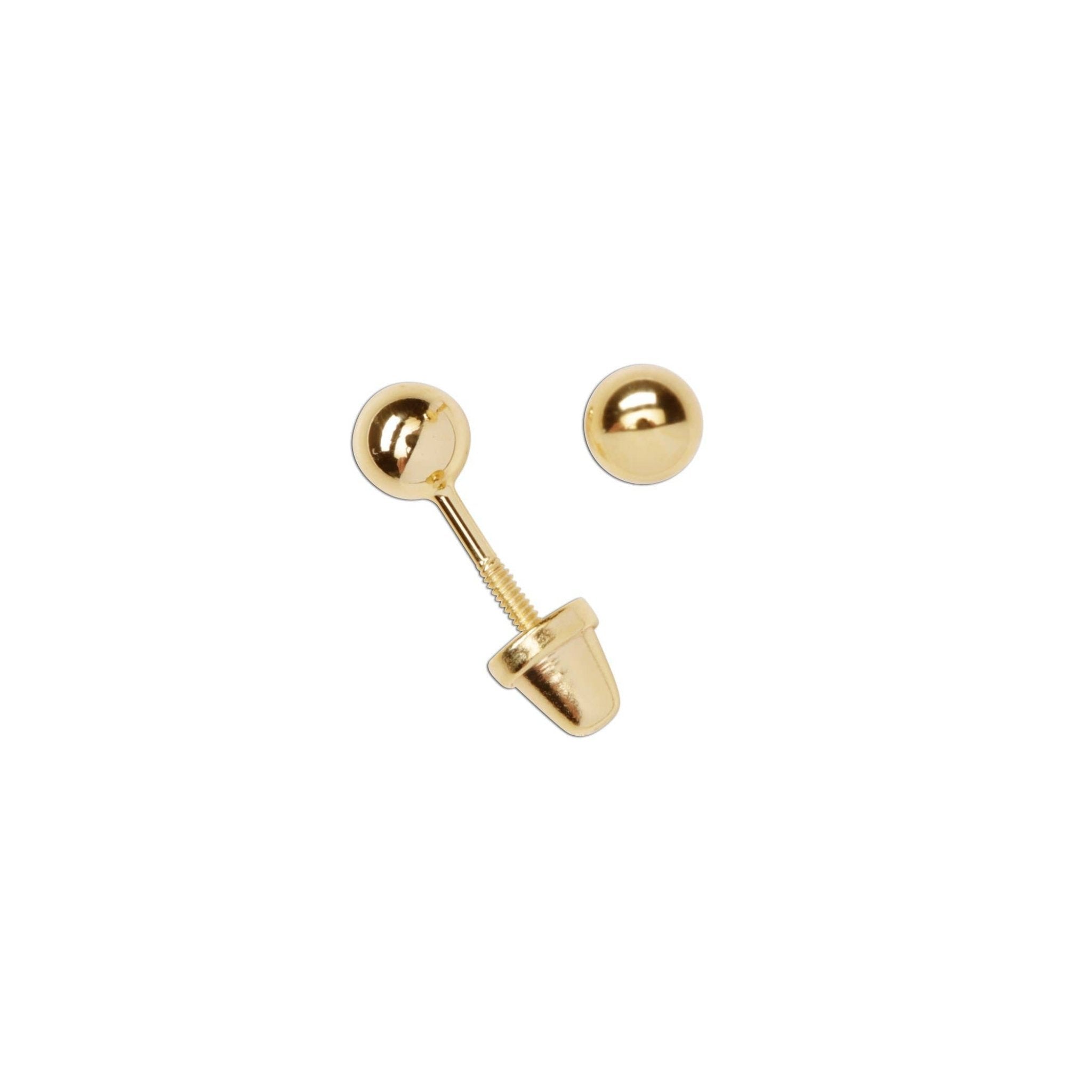 14K Gold-Plated Ball Stud Earrings for Baby & Kids Kids Jewelry Cherished Moments