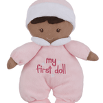 9" My First Baby Doll - Dark Hair Plush Baby Ganz