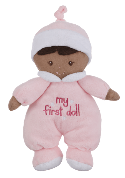 9" My First Baby Doll - Dark Hair Plush Baby Ganz