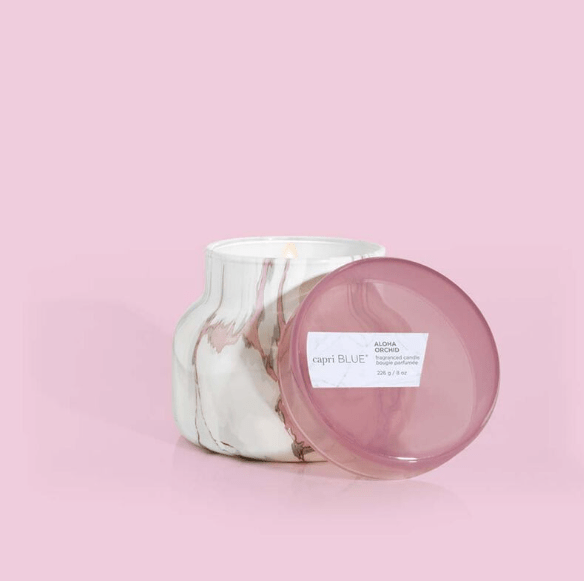 Aloha Orchid Mod Marble Petite Jar Candles Capri Blue