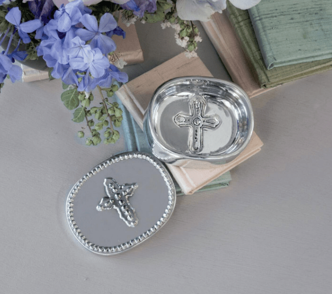 Baby Peek-A-Boo Cross Oval Keepsake Box Baby Accessories Beatriz Ball