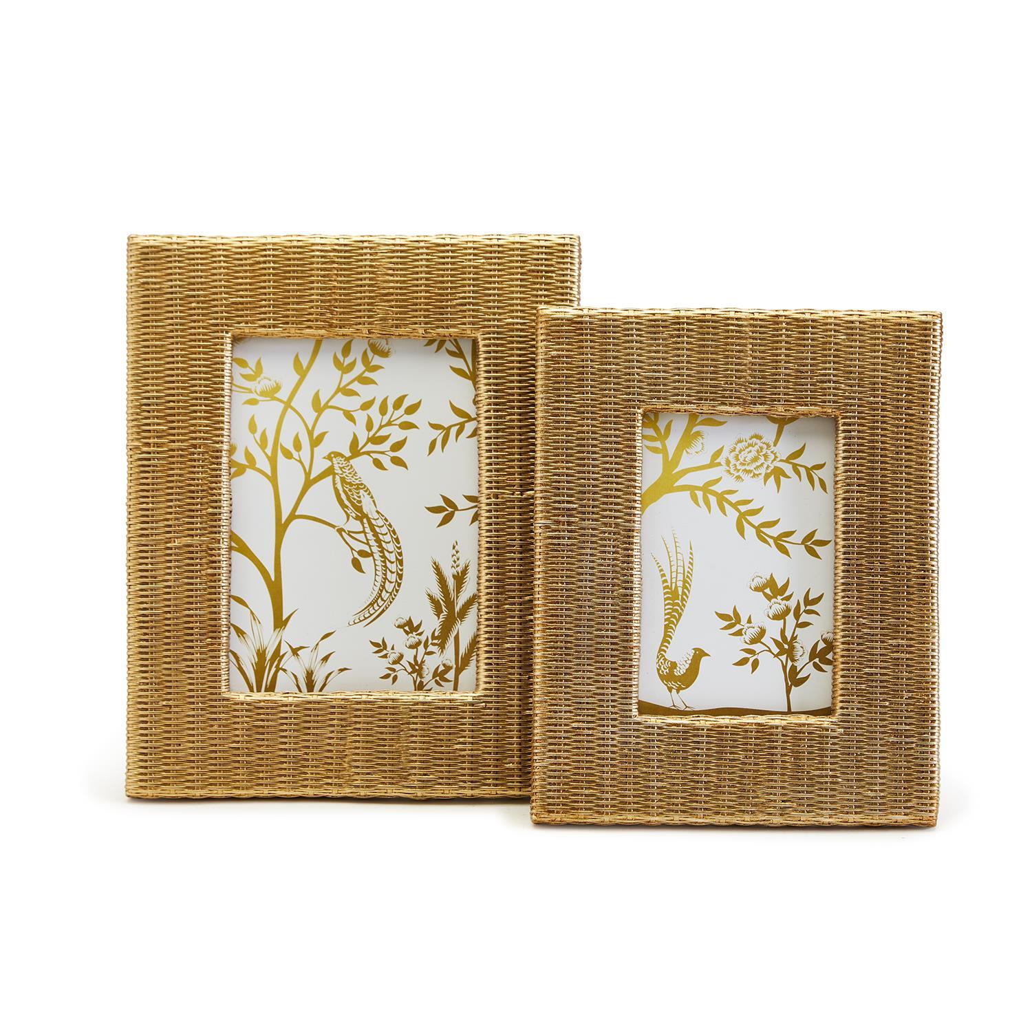 Basketweave 5x7 Photo Frame Home Decor Two's Company