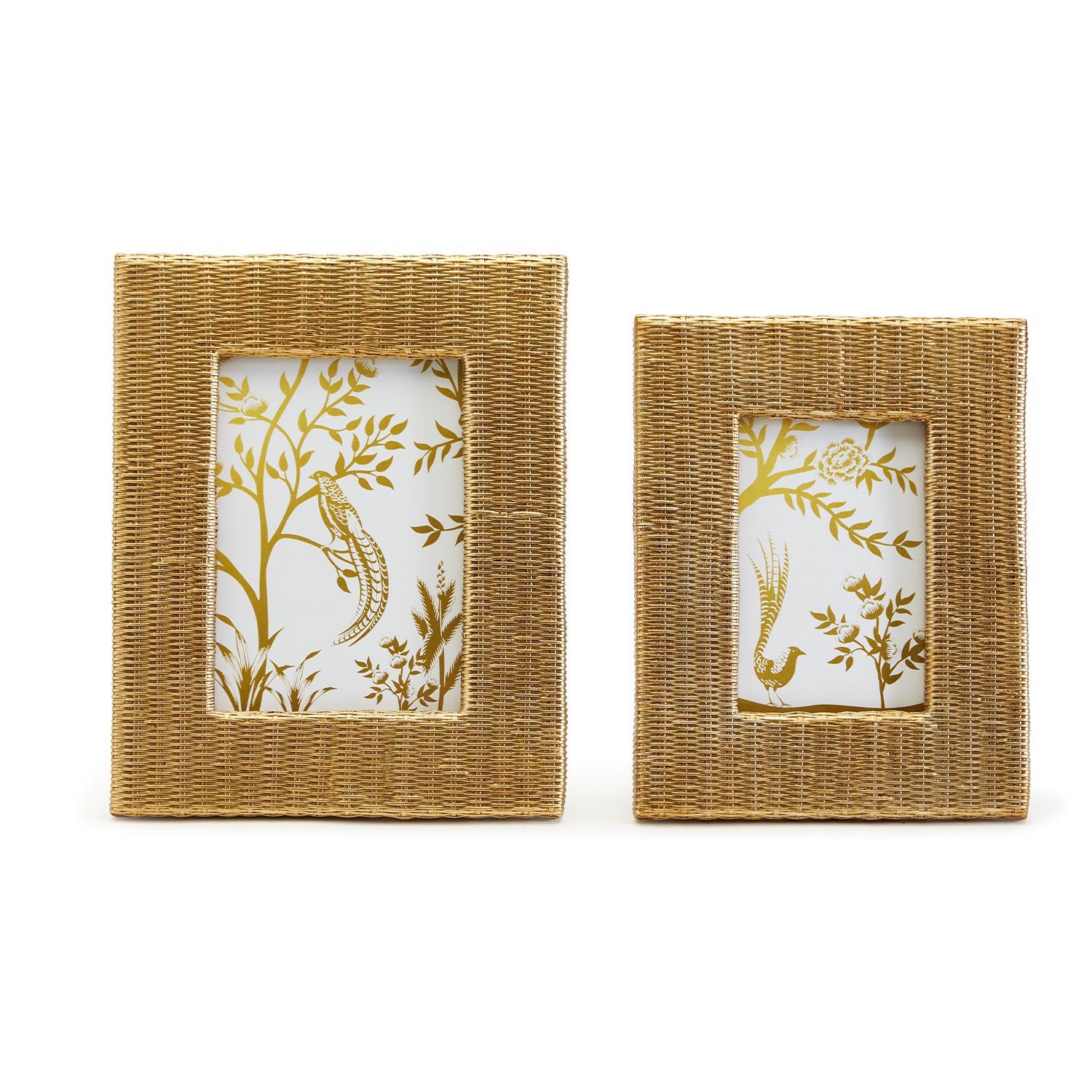 Basketweave 5x7 Photo Frame Home Decor Two's Company