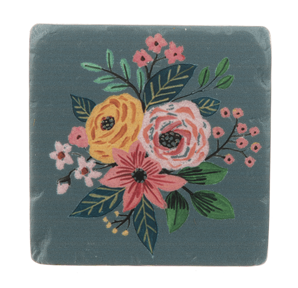 Boho Flower Coaster - Single Kitchen + Entertaining Midwest-CBK Teal