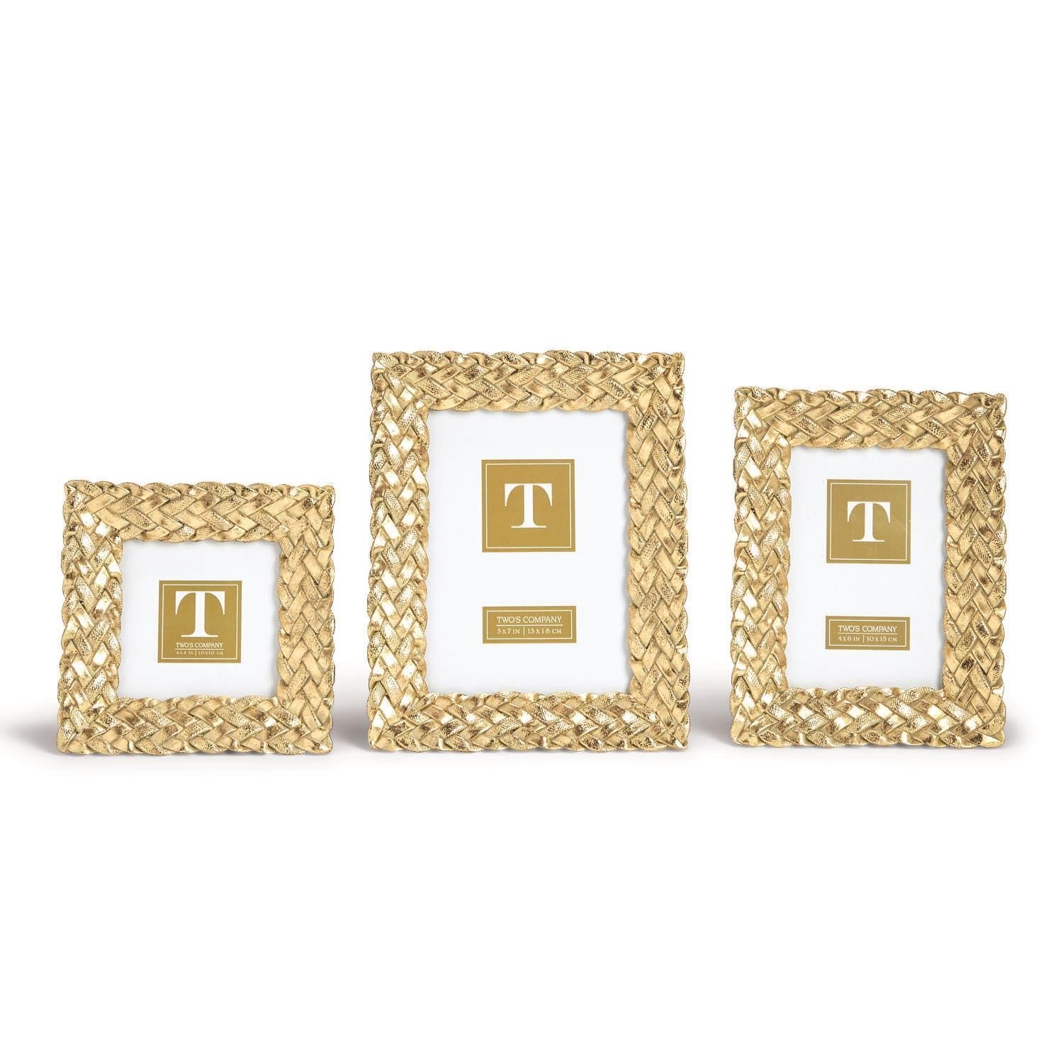 Braid Pattern Photo Frame Home Decor Two's Company
