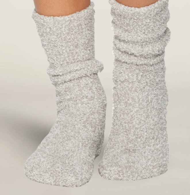 CozyChic Heathered Women's Socks - Oyster/White Misc Accessories Barefoot Dreams