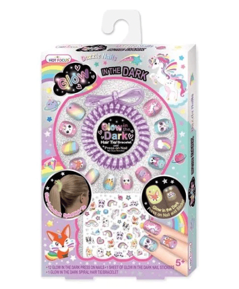 Dazzle Nails Glow in the Dark Kids Misc Accessories Hot Focus