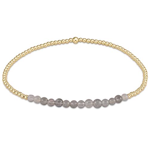 Gold Bliss 2mm Bead Bracelet - Labradorite Bracelets enewton
