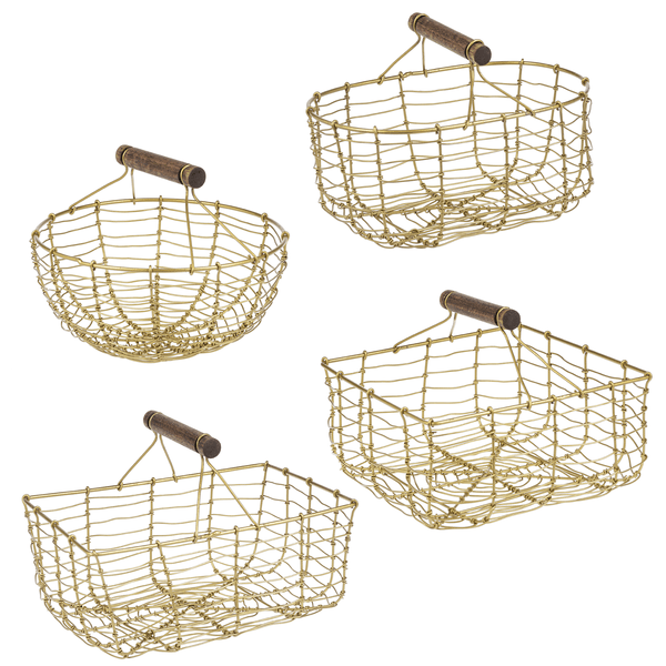 Gold Mini Basket Home Decor Midwest-CBK