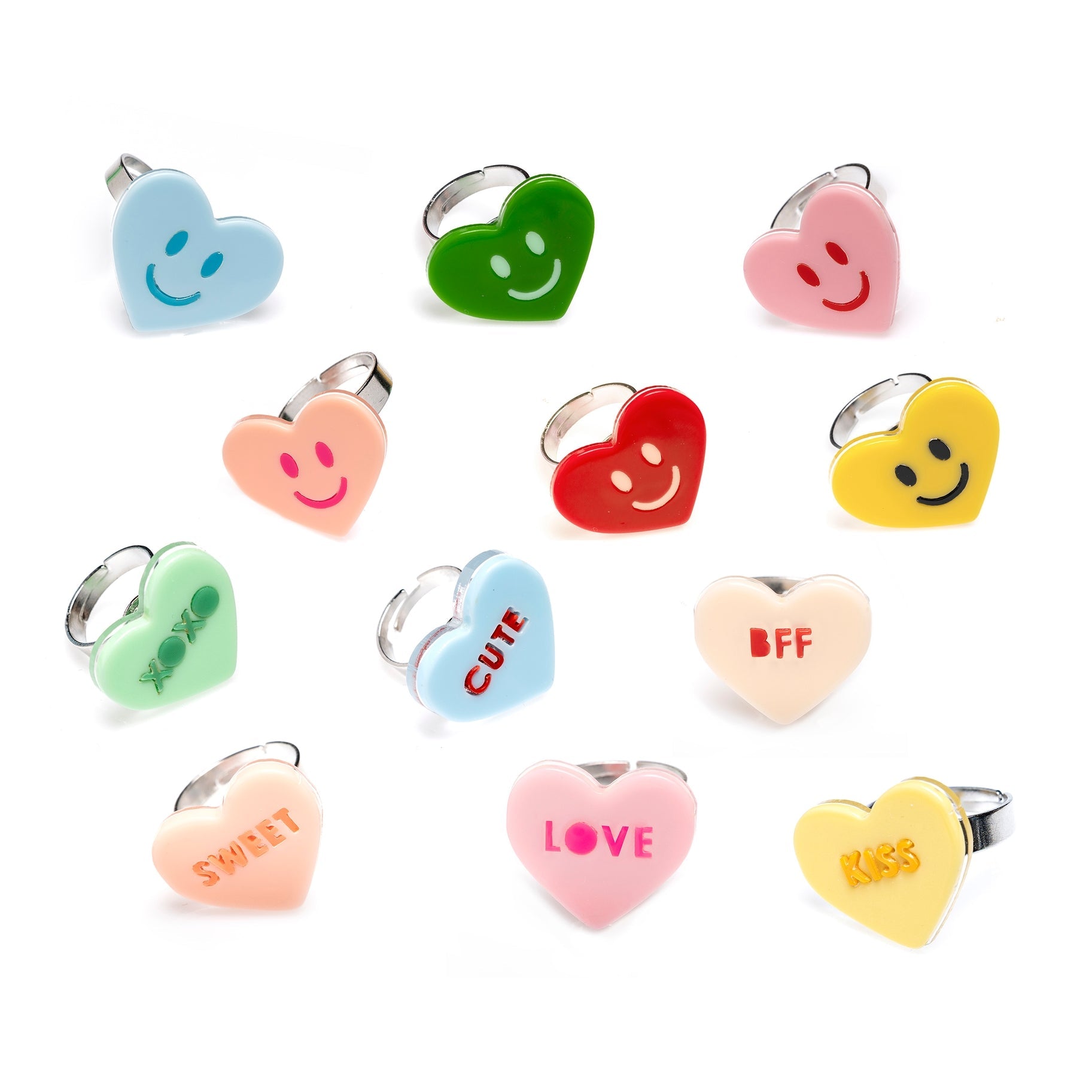 Heart Candy Rings Kids Jewelry Lilies & Roses