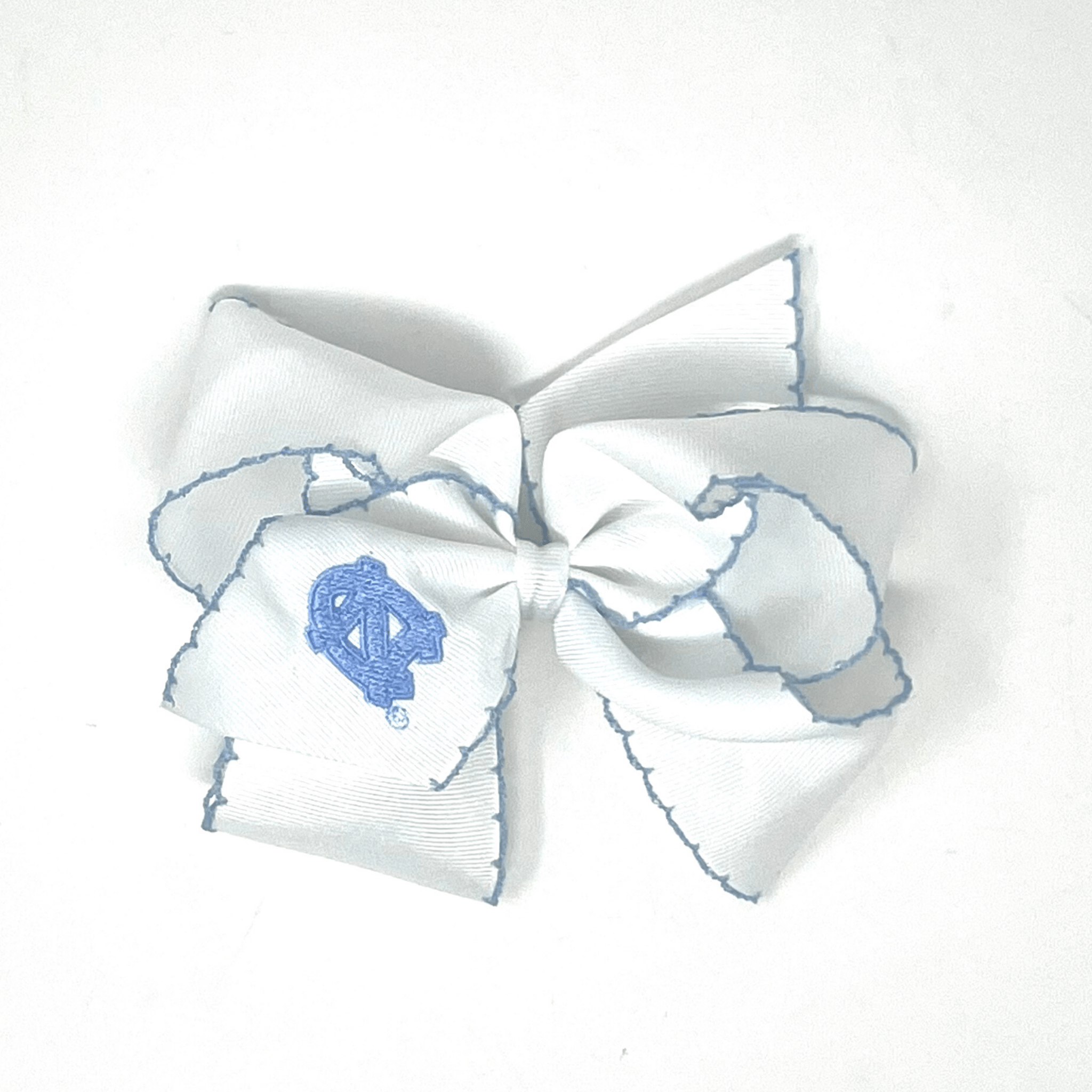 King Embroidered Moonstitch Bow - UNC Kids Hair Accessories Wee Ones