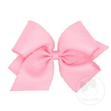 King Monotone Moonstitch Grosgrain Bow - Pearl Pink Kids Hair Accessories Wee Ones