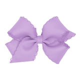 Medium Monotone Moonstitch Grosgrain Bow - Light Orchid Kids Hair Accessories Wee Ones