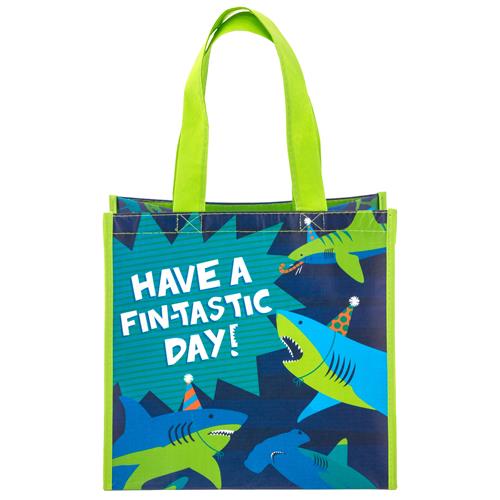 Medium Recycled Gift Bag - Shark Kids Backpacks + Bags Stephen Joseph