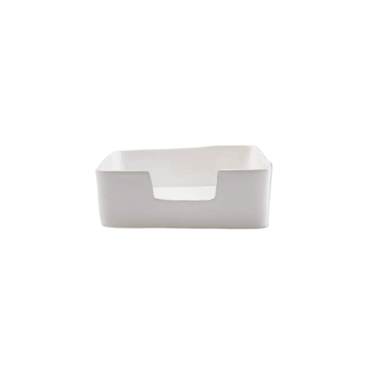 Melamine Lastra White Dinner Napkin Holder Kitchen + Entertaining Vietri