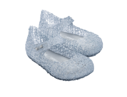 Mini Campana Zig Zag - Clear Glitter Girls Shoes Mini Melissa