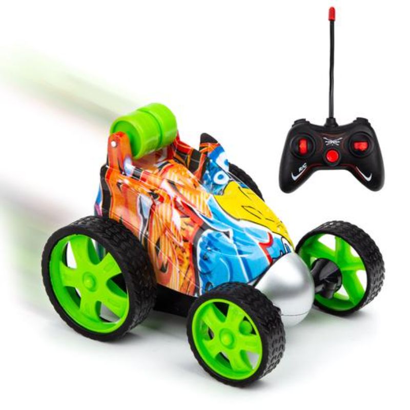 Mini Twist Stunt Remote Control Car Toys HST-RC Green