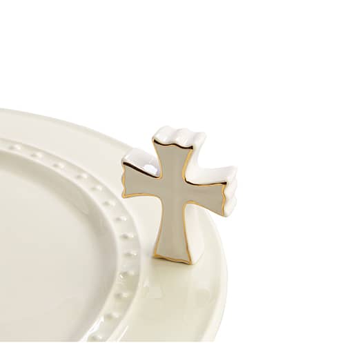 Nora Fleming Mini - White Cross Home Decor Nora Fleming