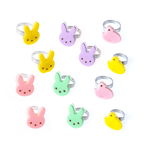Pastel Bunnies & Chicks Rings Kids Jewelry Lilies & Roses