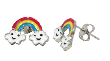 Rainbow Fantasy Stud Earrings Kids Jewelry Pink Poppy Rainbow