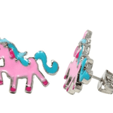 Rainbow Fantasy Stud Earrings Kids Jewelry Pink Poppy Pink Ice Cream