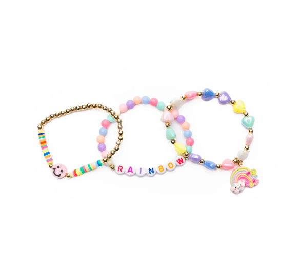 Rainbow Smiles 3pc Bracelet Kids Jewelry Great Pretenders