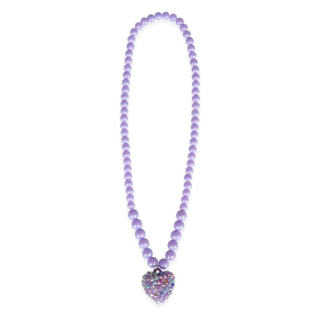 Rockin Heart Necklace - Purple Kids Jewelry Great Pretenders