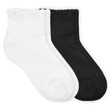 Ruffle Ripple Edge Quarter Sport Sock - White Kids Socks + Tights Jefferies Socks