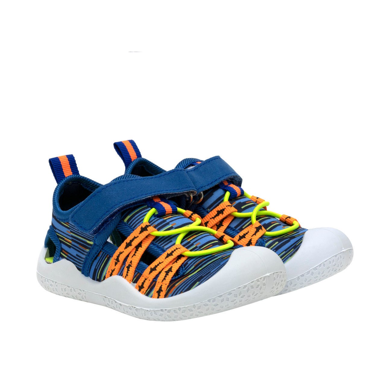 Space Dye Sharks Water Shoes in Medium Blue Boys Shoes Robeez