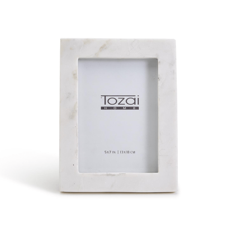Trident White Marble Marble Photo Frame - 5x7 Home Decor Two's Company