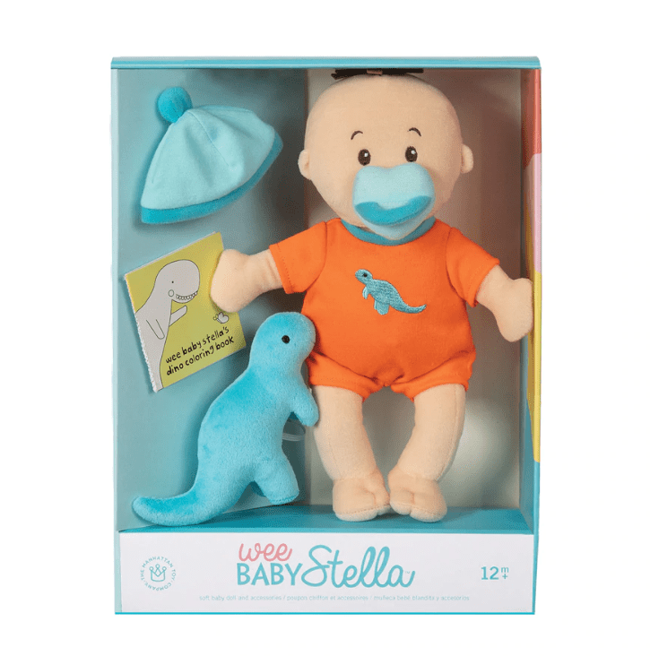 Wee Stella Peach Tiny Dino Set Toys Manhattan Toy Company