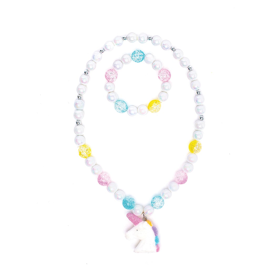White Unicorn NL/BL Set Kids Jewelry Great Pretenders