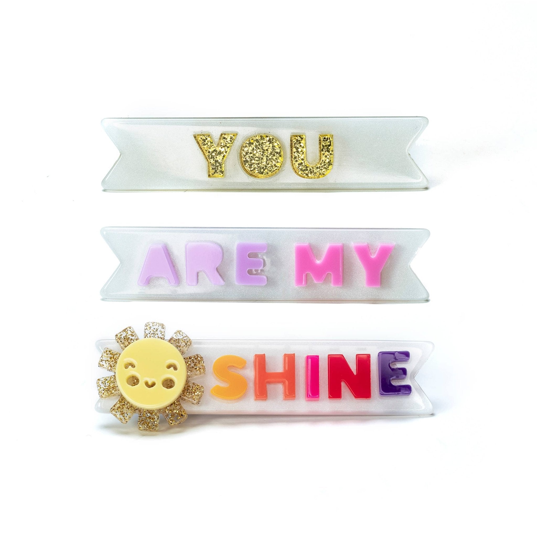 You Are My Sunshine Alligator Clip Kids Hair Accessories Lilies & Roses