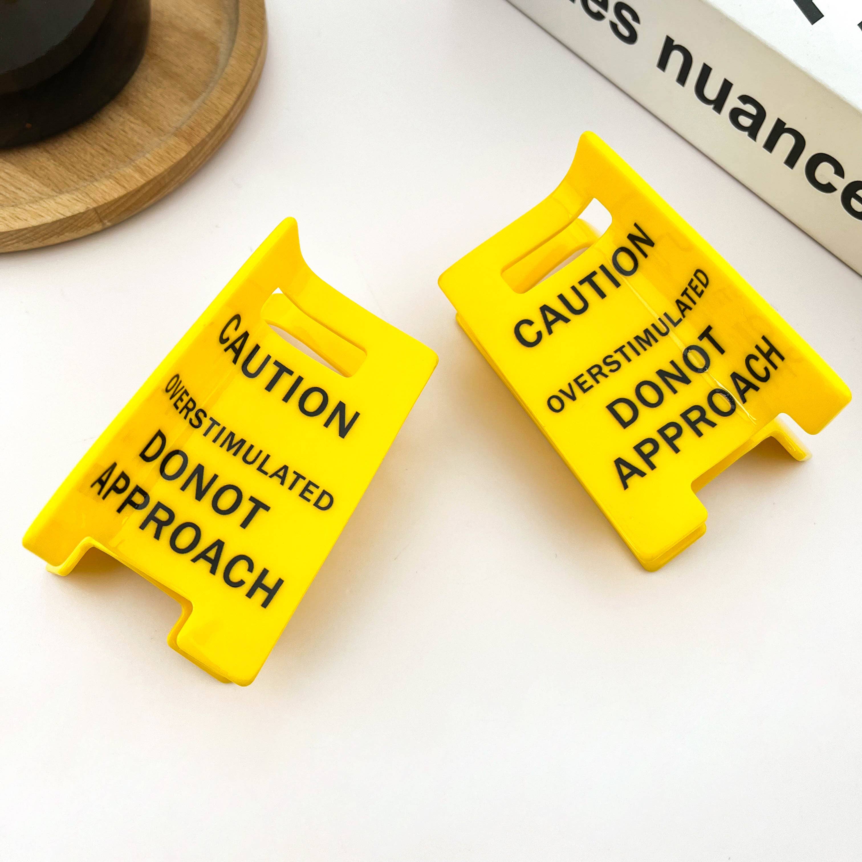 Caution Sign Claw Clip Hair Accessories TheDivaSoap