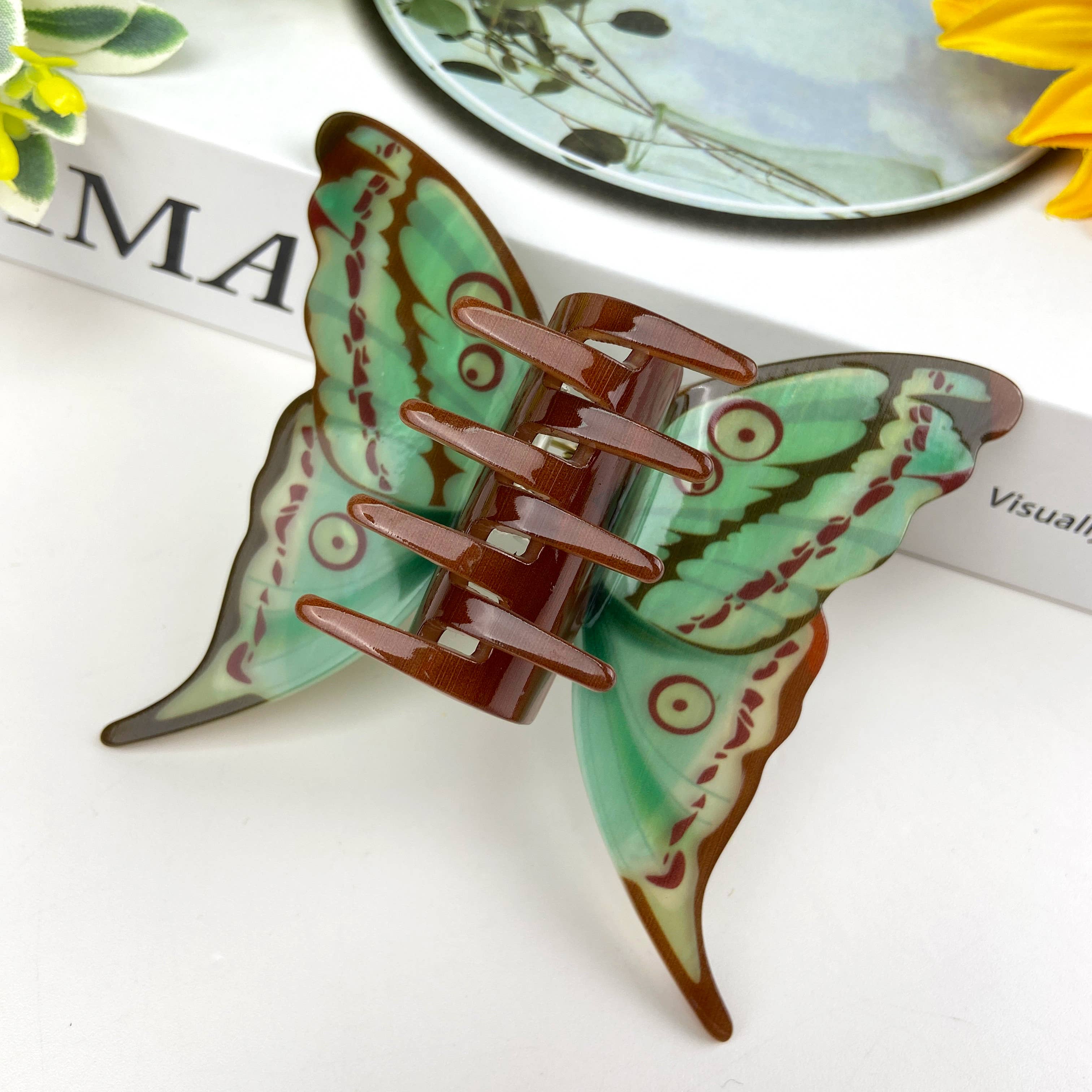 Colorful butterfly hair clips elegant beautiful hair clip: H Hair Accessories TheDivaSoap