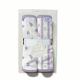 Lilac Buds Tiny Floral Burp Cloth Set