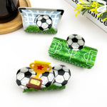 Soccer Ball Claw Clip - Goal and Ball Hair Accessories TheDivaSoap