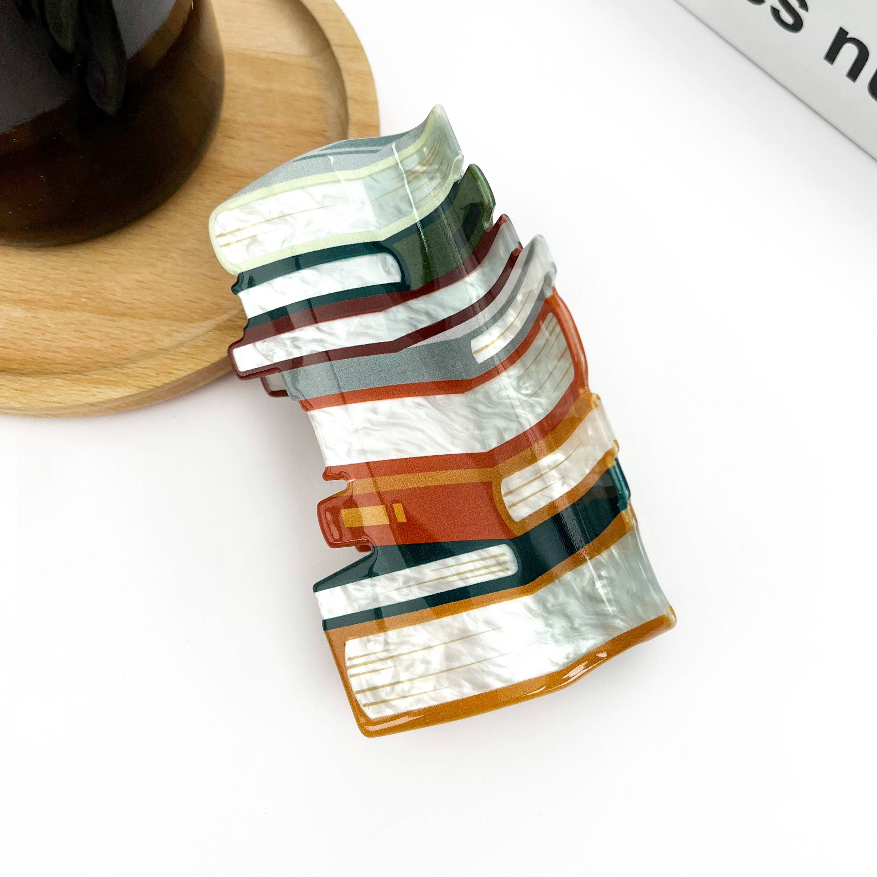 3.7'' Book Hair Clip - B Hair Accessories TheDivaSoap