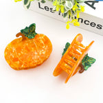 Orange Pumpkin Hair Claw Clip Hair Accessories TheDivaSoap