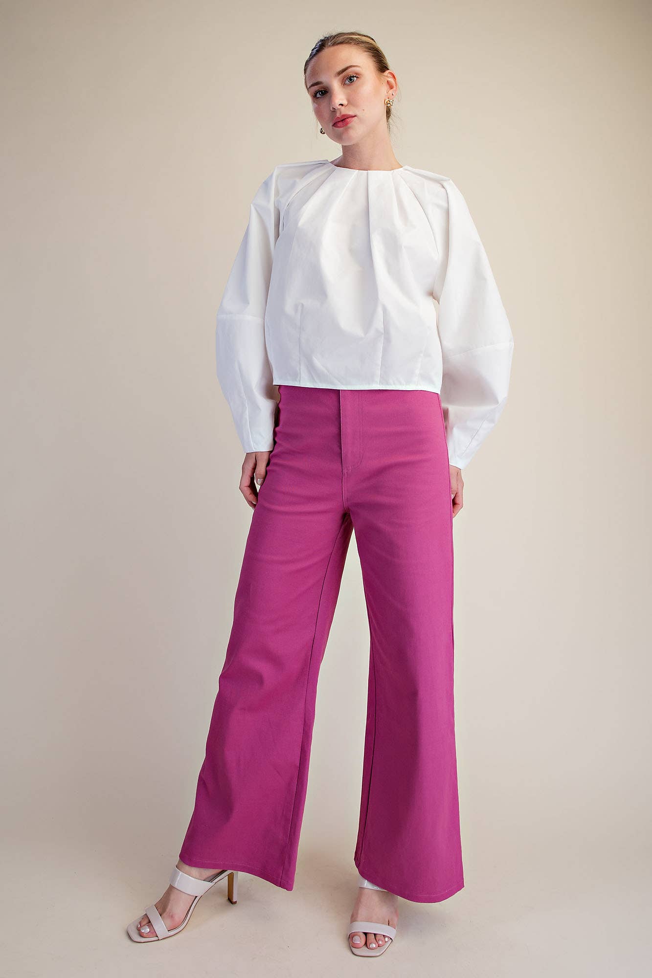 Purely Poised Pleated Top Tops Glam